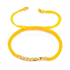Bracelets en perles tressées en cordon polyester pour femmes&nbsp;BJEW-L698-01G-03