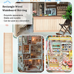 Прямоугольный деревянный плинтус&nbsp;DIY-WH0430-756A