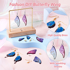 Набор для самостоятельного изготовления сережек-капель в форме крыльев бабочки&nbsp;DIY-FW0001-20