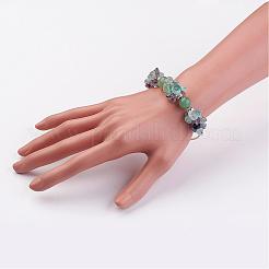 Braccialetti naturali di chips di fluorite&nbsp;BJEW-JB02769-03