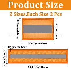 4 Stück 2 Stile reflektierender bestickter Polyester-Aufnäher für taktische Ausrüstung&nbsp;PATC-CY0001-63C