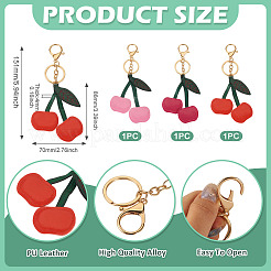 3 шт. 3-цветные брелки из искусственной кожи&nbsp;KEYC-TA0001-41