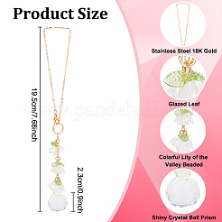 Украшение подвески из акрила и стекла&nbsp;HJEW-DR00059