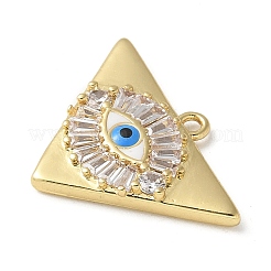 Placage en rack laiton micro pave pendentifs en émail de zircone cubique&nbsp;KK-P290-56B-G