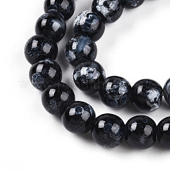 Выпечка окрашенные стеклянные бусины пряди&nbsp;DGLA-N003-8mm-A10