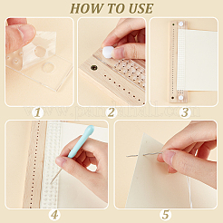 Ensemble d'outils de poinçonnage et de reliure en bois et acrylique&nbsp;DIY-WH0021-76
