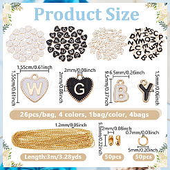 4 пакетик 4-х цветных эмалевых подвесок из сплава&nbsp;ENAM-NB0002-28B