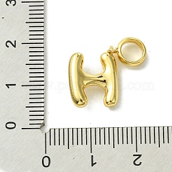 Ottone placcato a cremagliera con ciondoli pendenti europei con perle in plastica ABS&nbsp;KK-G501-02H-G