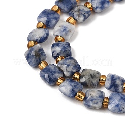 Perles de jaspe tache bleue naturelle&nbsp;GG-CBA96AE-A09-6x6mm