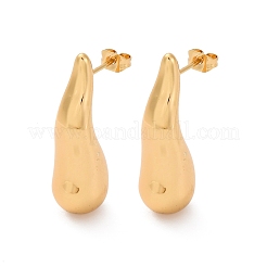 Pendientes de acero inoxidable 304 con forma de lágrima&nbsp;EJEW-A125-28A-G