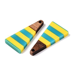 Pendentifs en résine époxy et bois de noyer&nbsp;RESI-N039-121L