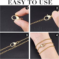 8 шт. 4 стиля экологически чистые латунные карабины-клешни&nbsp;KK-FH0004-33