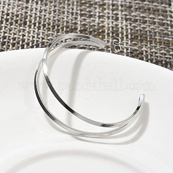 Серьги-гвоздики в форме буквы С из нержавеющей стали 304 для женщин&nbsp;EJEW-M089-04P