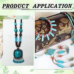 120шт синтетические бирюзовые бусины&nbsp;G-AR0006-17B