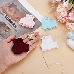 4 Stück ärmelloses T-Shirt mit Stoffpuppe in zwei Farben&nbsp;DIY-GO0002-47