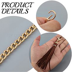 1 Stück Handtaschenkette aus Kunstleder mit Gliederkette aus Aluminiumlegierung&nbsp;FIND-CL0002-07