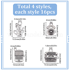 4 стили подвески из сплава в тибетском стиле&nbsp;FIND-SC0011-03