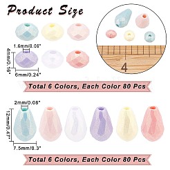 960шт 12 стильные окрашенные акриловые бусины&nbsp;MACR-NB0001-20