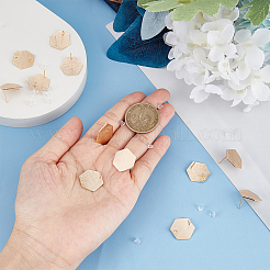 12 шт. латунные серьги-гвоздики&nbsp;KK-BC0010-91