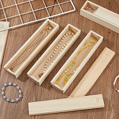 Прямоугольная незавершенная деревянная подарочная коробка для хранения&nbsp;LS-CON-WH0094-38B