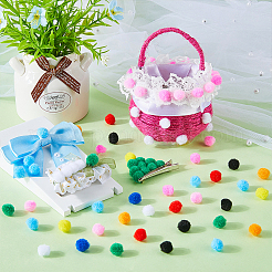 400 pz 10 colori fai da te bambola artigianato pom pom filato pom pom palline&nbsp;AJEW-SC0003-26