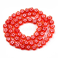 Millefiori a mano fili di perline di vetro&nbsp;LAMP-N029-017A-04