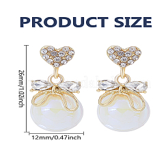 1 пара серег-гвоздиков из сплава со стразами&nbsp;EJEW-LP0004-94