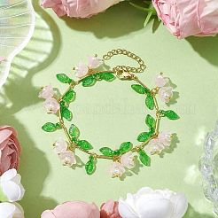 Braccialetti con ciondoli in vetro e acrilico&nbsp;BJEW-JB10443-04