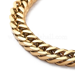 Bracelets à maillons cubains en acier inoxydable 304 avec placage ionique (IP)&nbsp;BJEW-K240-03G