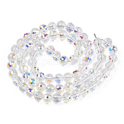 Прозрачные гальванические стеклянные бусины&nbsp;X-EGLA-TAC0003-04L