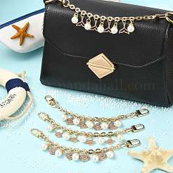 4 stücke 4 arten legierung strass mit acryl perle perle charme kabel kette tasche dekorative ketten&nbsp;HJEW-FS00060-03