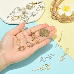 8 шт. 8 стиля ионного покрытия (IP) 201 подвески из нержавеющей стали&nbsp;STAS-YW0011-21