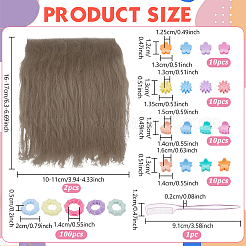 2 perruque en laine pour poupée&nbsp;DIY-NB0016-02A