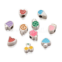 100шт 10 стиля уф-покрытие акриловые европейские бусины&nbsp;OACR-CD0001-02P