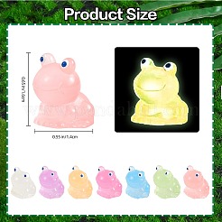 56 Stück 7 Farben leuchtende Harz-Frosch-Display-Dekoration&nbsp;JX877A