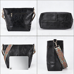 Bolsos de hombro de piel sintética con correa de hombro ética.&nbsp;AJEW-WH20816-217A