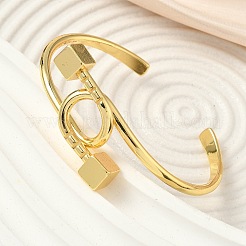 Латунь манжеты браслеты для женщин&nbsp;BJEW-F513-07G