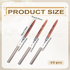 3 шт. 3 стиля сандалового дерева с латунной ручкой-кисточкой для ногтей&nbsp;MRMJ-LP0001-56