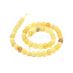 Природные желтые опал бусины пряди&nbsp;G-F674-07A-8mm