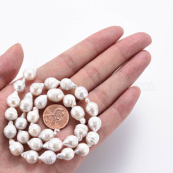 Природные Кеши жемчуг пряди&nbsp;LS-PEAR-S020-F08