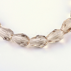 Chapelets de perles en verre transparent&nbsp;LS-GLAA-R024-6x8mm-05