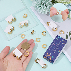 12 пара сережек-колец Huggie Hoop из нержавеющей стали 304&nbsp;EJEW-SC0001-56