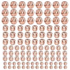 Набор круглых рифленых прокладок из латуни с вакуумным покрытием pvd&nbsp;KK-LS0001-10C-RG