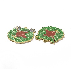 Подвески из эмали из сплава с рождественской тематикой&nbsp;PALLOY-O109-18LG