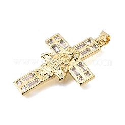 Pendentifs en laiton zircon cubique transparent&nbsp;CU-CBAE7DF-01G