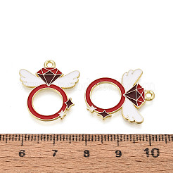 Подвески из сплава с эмалью ко дню святого валентина&nbsp;ENAM-T023-18A