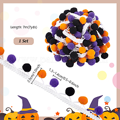 8.3 м полиэстеровая разноцветная бахрома из помпонов&nbsp;OCOR-PH0007-13B