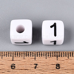 Непрозрачные акриловые европейские большие шарики отверстия&nbsp;SACR-N020-01B-02