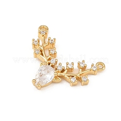 Ottone micro spianare pendenti zirconi&nbsp;KK-F919-29G-02