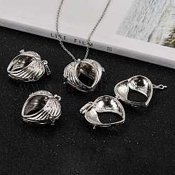 Экологически чистые латунные подвески с полыми сердечками&nbsp;KK-M180-09P-NR